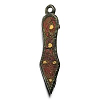 Roman Enamelled Bronze Sandal Brooch