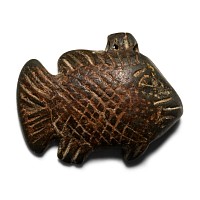 Egyptian Brown Stone Fish Amulet