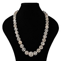 Rock Crystal Melon Bead Necklace