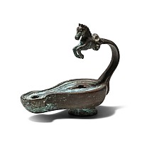 Roman Bronze Oil Lamp of the Grand Tour