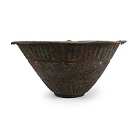 Luristan Bronze Decorated Conical Vessel