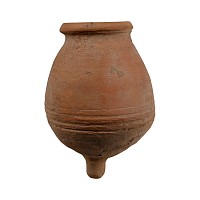Roman Ribbed Terracotta Vessel