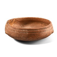 Pre-Columbian Terracotta Ribbed Bowl