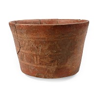 Pre-Columbian Painted Terracotta Flared Vessel