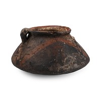 Pre-Columbian Painted Terracotta Handled Jar