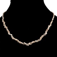 Western Asiatic White Stone Bead Necklace String