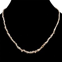 Western Asiatic White Stone Bead Necklace String