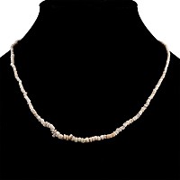 Western Asiatic White Stone Bead Necklace String