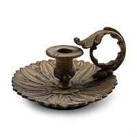 Ottoman Brass Chamber Candlestick