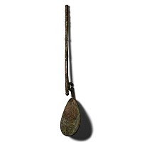 Roman Silvered Swan-Necked Spoon