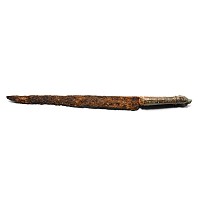 Roman Iron Knife with Bronze Dog's Head Handle