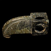 Large Visigothic Bronze Buckle Tongue in the Shape of a Eagle's Head