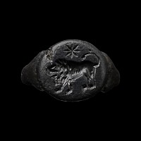 Greek Bronze Ring with Lion