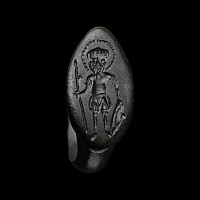 Byzantine Bronze Ring with Saint Demetrios