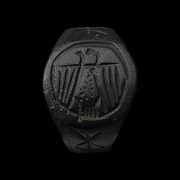 Byzantine Bronze Ring with Eagle with Spead Wings