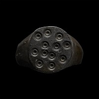 Medieval Bronze Ring with Ring-and-Dot Motif