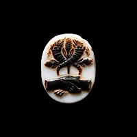 German Hohenstaufen Period Gemstone with Clasped Hands and Cornucopiae