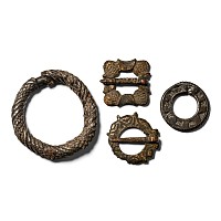 Medieval Bronze Ring Brooch Group