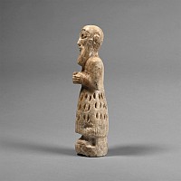 Large Sumerian Alabaster Votive Statue of a Male Worshipper