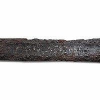 Scandinavian Viking Iron Sword with Silver Inlaid Hilt