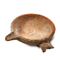 Western Asiatic Terracotta Tripod Footed Pouring Dish