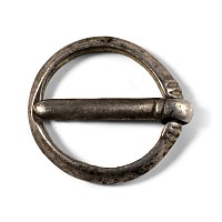 Medieval Silver Annular Brooch with Pin