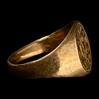 Solid 21 Carat Gold Replica of the Colman Family Armorial Signet Ring