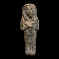 Egyptian Grey-Blue Faience Heiroglyphic Shabti