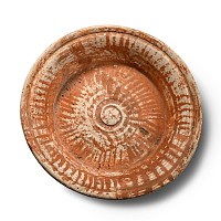 Late Roman Terracotta Dish with Geometric Design