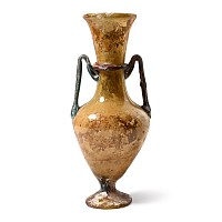 Roman Amber-Coloured Glass Footed Amphora