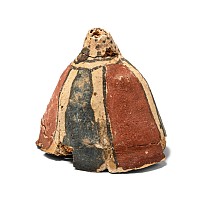 Egyptian Bell-Shaped Cartonnage Element from a Mummy Case