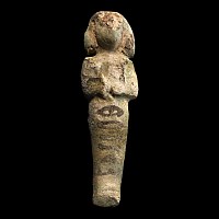 Egyptian Pale Blue Glazed Shabti.
