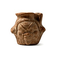 Egyptian Terracotta Bes Vessel