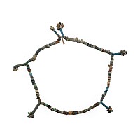 Egyptian Faience Mummy Bead Bracelet with Drops