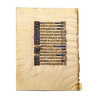 Medieval Bifacial Illuminated Book of Hours Vellum Manuscript Page