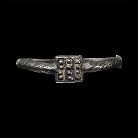 Post Medieval Silver Ring with Rectangular Bezel