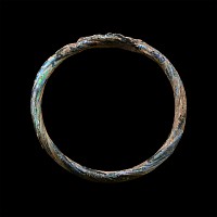 Late Roman Iridescent Twisted Yellow Glass Bracelet