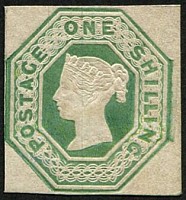 1/- Green SG 55 U/M