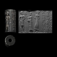 Old Babylonian Hematite Cylinder Seal for Lu-Enkika, Son of Iddin-Sin, Servant of Enki