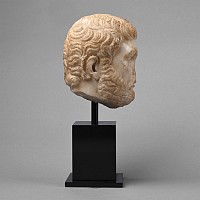 'The Kenzo' Roman Marble Head of the Philosopher Hermarchus