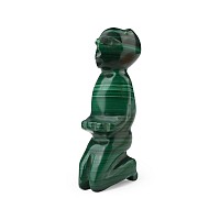 Carved and Polished Malachite Kneeling Figure