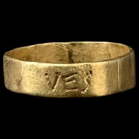 Roman Gold Military Ring with VES