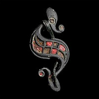 Large Romano-British Enamelled Bronze Dragonesque Brooch