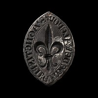 Medieval Silver Vesica-Shaped Seal Matrix of Agnes Daughter of Adam of Walpole