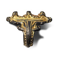 Large Anglo-Saxon Gilt Bronze Equal-Arm Brooch Half