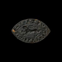Medieval Bronze Vesica-Shaped Seal Matrix of William