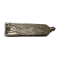 Large Medieval Bronze Strap End with Dragon