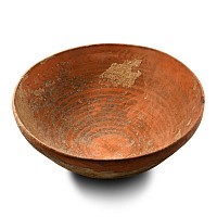 Large Western Asiatic Terracotta Bowl with Painted Interior