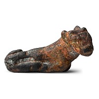Western Asiatic Bronze Recumbent Bull Statuette