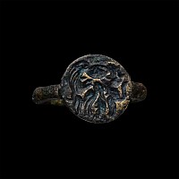 Greek Bronze Ring with Animals